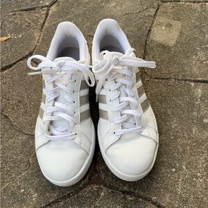 adidas White and Gray Athletic Shoes